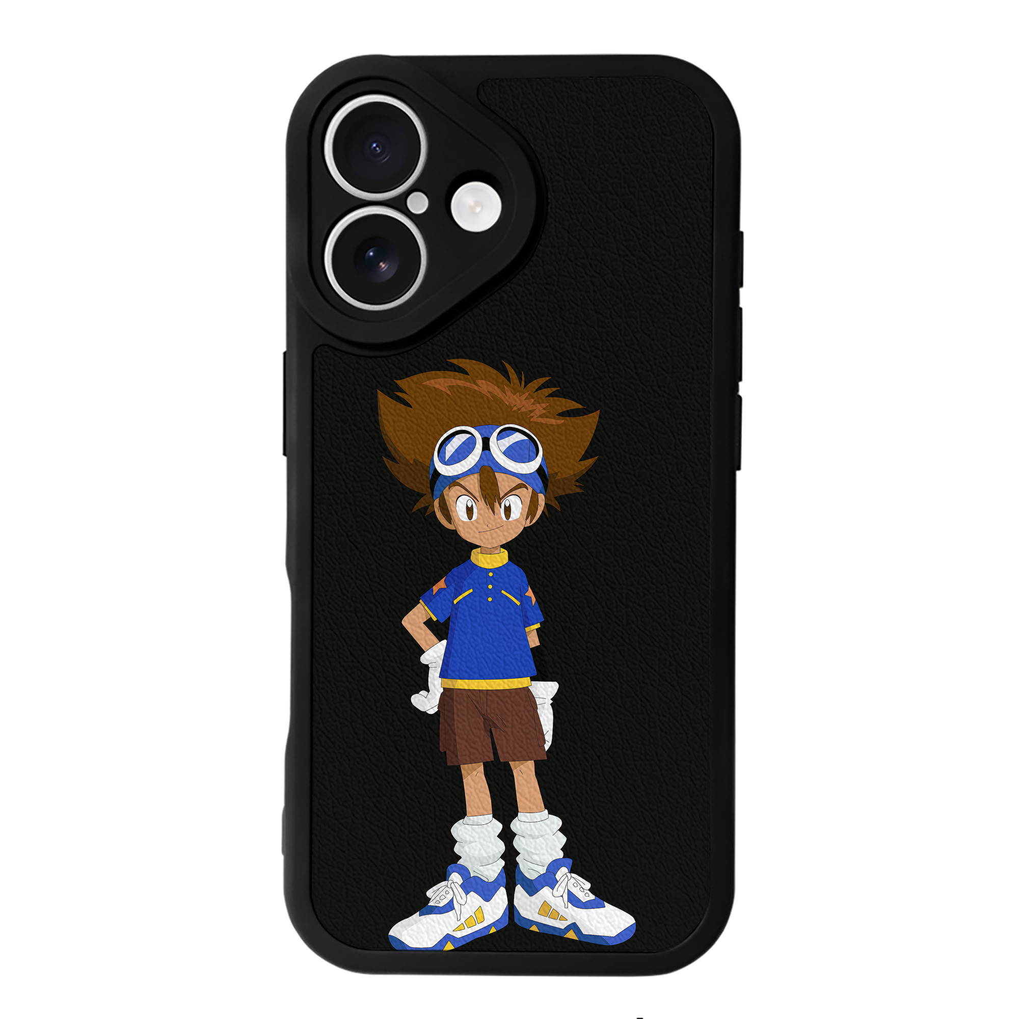 （画像用） Digimon デジタルモンスター/デジモン 【iPhone 16シリーズ対応】シリコンスマホケース（レザー調） 材質：シリコン
